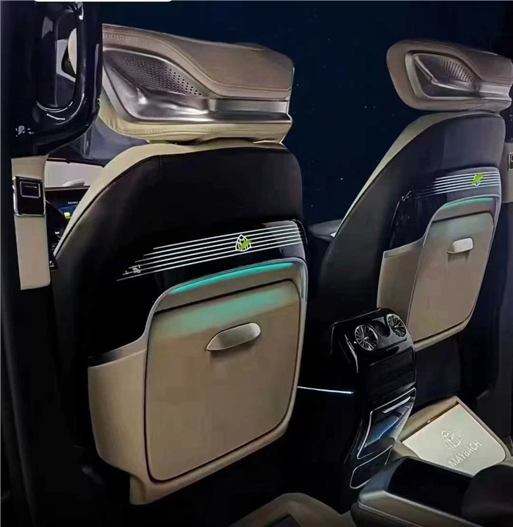 Tavolo pieghevole multifunzionale elettrico con schienale per auto con luce ambientale