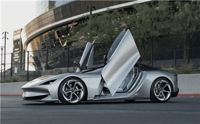 Il lancio di una supercar elettrica pura da parte dei marchi americani New Po...